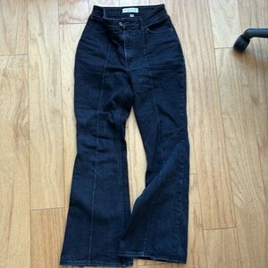 Abercrombie high rise flare jeans black wash